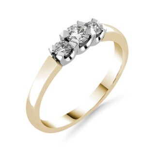 Silván, Silván timanttisormus 0,34ct, 14K keltakultaa, vihkisormukset