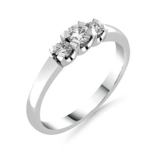 Silván, Silván timanttisormus 0,34ct, 14K valkokultaa, vihkisormukset