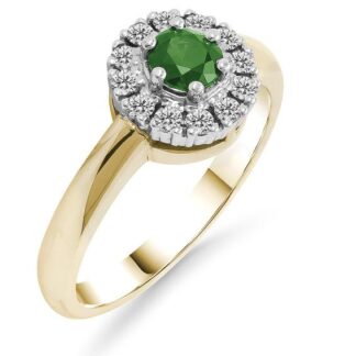 Silván, Silván timanttisormus 0,24ct Smaragdilla, 14K keltakultaa, vihkisormukset