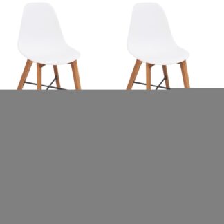 vidaXL Ruokapöydän tuolit 4 kpl valkoinen muovi