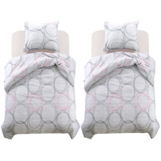 vidaXL Pussilakanasetti Ympyräkuosi 155x220/80x80 cm