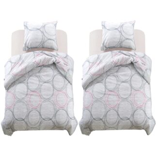 vidaXL Pussilakanasetti Ympyräkuosi 140x200/60x70 cm