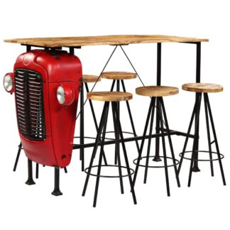 vidaXL Baariryhmä 7 osaa mangopuu 150x60x107 cm