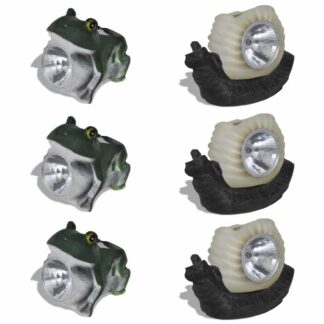 Ulkotilan Aurinkoenergia LED Spottivalo 3 Sammakkoa ja 3 Etanaa