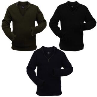 vidaXL Miesten M-koon Työ Villapaita 3kpl Laivaston/Armejan Vihreä/Musta