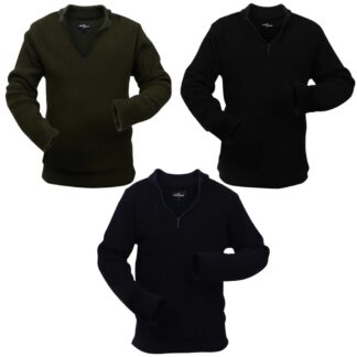 vidaXL Miesten L-koon Työ Villapaita 3kpl Laivaston/Armejan Vihreä/Musta