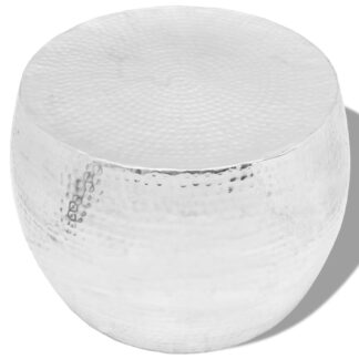 vidaXL Kahvipöytä Pyöreä Alumiini Hopea