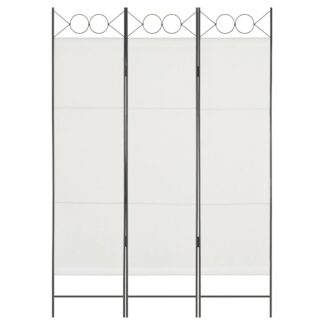 vidaXL 3-Paneelinen tilanjakaja 120x180 cm valkoinen