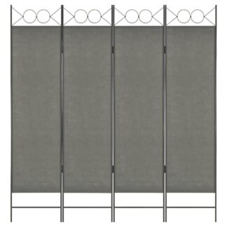 vidaXL 4-Paneelinen tilanjakaja 160x180 cm antrasiitti