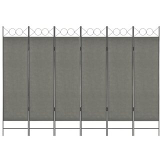 vidaXL 6-Paneelinen tilanjakaja 240x180 cm antrasiitti