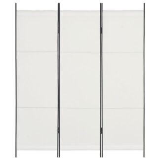 vidaXL 3-Paneelinen tilanjakaja 150x180 cm valkoinen