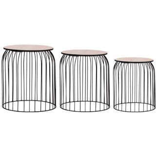 vidaXL Sohvapöydät 3 kpl musta