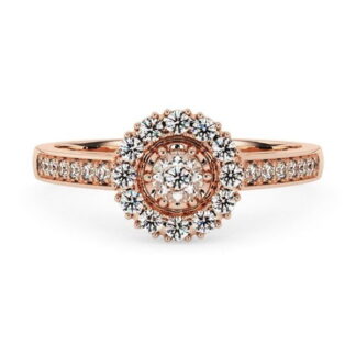 Silván, Silván timanttisormus 0,54ct, 14K rosekultaa, vihkisormukset