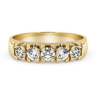 Silván, Silván rivitimanttisormus 0,50ct, 14K keltakultaa, vihkisormukset