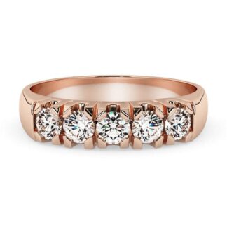 Silván, Silván rivitimanttisormus 0,50ct, 14K rosekultaa, vihkisormukset