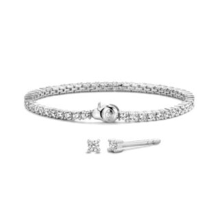 Ti Sento, SENTO Milano rannekoru ja korvakorut -setti, hopeaa, 4855ZI