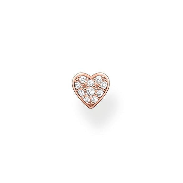 Thomas Sabo, Sabo Heart korvakoru, ruusukullattua hopeaa, H2145-416-14