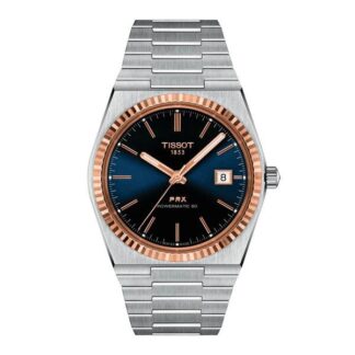 Tissot, Tissot PRX Powermatic 80, teräs ja 18K ruusukulta, T9314074104100 rannekello