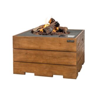 Cocoon-takka sivupöydällä - tiikki ja tummanharmaa