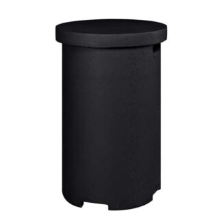 Enclosure pyöreä musta sivupöytä kaasutakalle