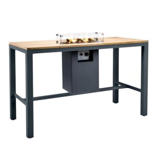 Suorakulmainen baaripöytä kaasutakalla - tummanharmaa