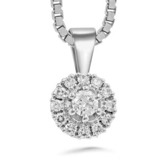 Silván, Silván timanttiriipus 0,42ct, 14K valkokultaa, timanttikorut