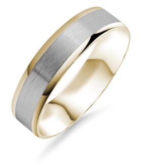 Laatukoru, Keltakultainen kihlasormus rodinoidulla keskiosalla