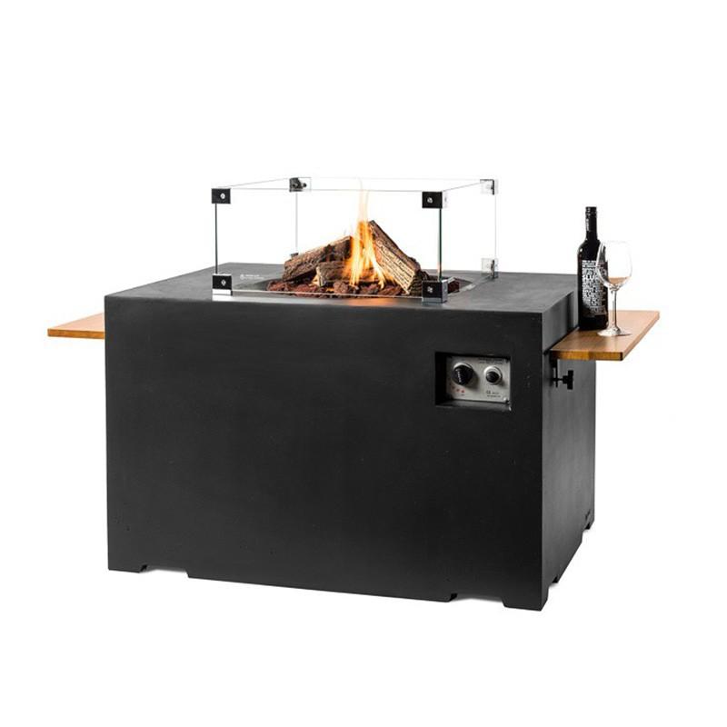 Puinen Cocoon-sivupöytä - suorakulmainen takka