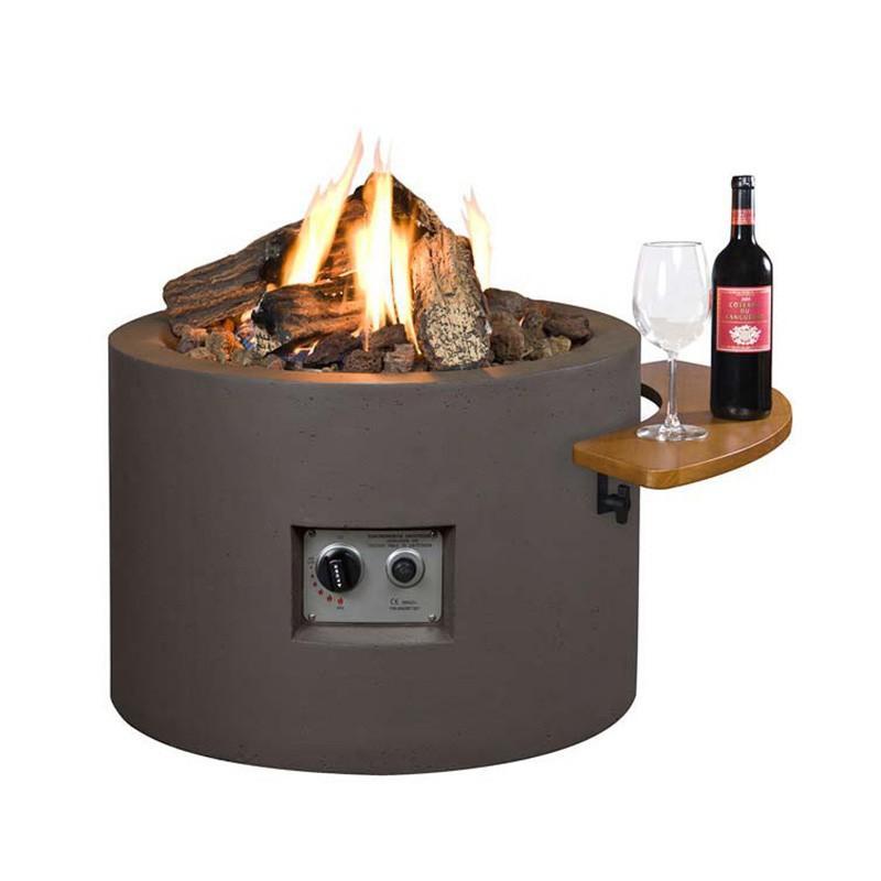 Puinen Cocoon-sivupöytä - pyöreä/ovaali takka