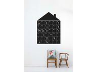 Ferm Living ABC House seinätarra, musta