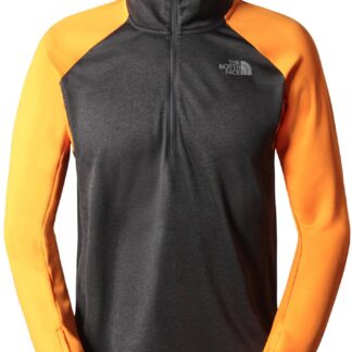 1/4 Zip Run Fleece Musta / Oranssi XL