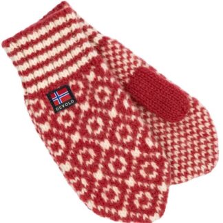 Svalbard Mittens Punainen / Valkoinen M