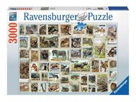 Ravensburger Eläinpostimerkit -palapeli, 3000 palaa