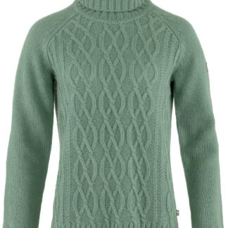 Women's Övik Cable Knit Roll Neck Patina Green XL