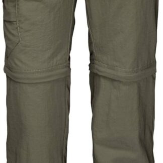 Kids Safari Zip Off Pants Kids Tummanvihreä 140