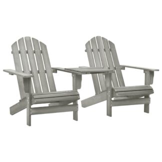 vidaXL Adirondack-puutarhatuoli täysi kuusi harmaa