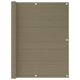 vidaXL Parvekkeen suoja ruskeanharmaa 120x500 cm HDPE