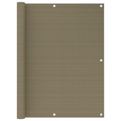 vidaXL Parvekkeen suoja ruskeanharmaa 120x500 cm HDPE