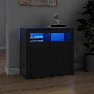 vidaXL Senkki LED-valoilla harmaa 80x35x75 cm