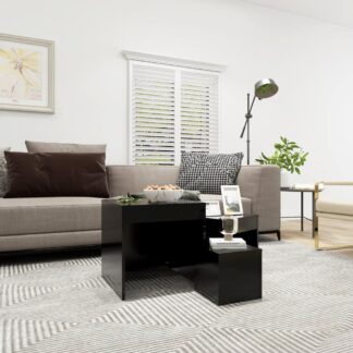 vidaXL Sarjapöydät 3 kpl musta lastulevy