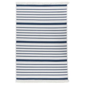 vidaXL Matto laivasto 160x230 cm puuvilla