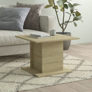 vidaXL Sohvapöytä Sonoma-tammi 55,5x55,5x40 cm lastulevy