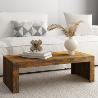 vidaXL Sohvapöytä savutammi 110x50x35 cm tekninen puu