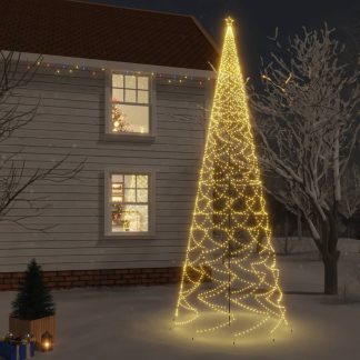 vidaXL Joulukuusi piikillä 3000 lämpimän valkoista LED-valoa 800 cm