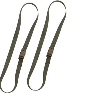 Pack straps, SR buckle, 2 pcs, 120 cm, green