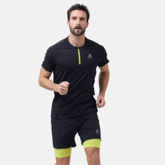 Axalp Tr Tee 1/2 Zip Musta / Vihreä S
