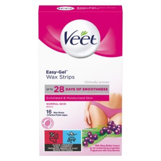 Veet Easy-Gel Wax Strips Normal Skin Bikini 16 kpl
