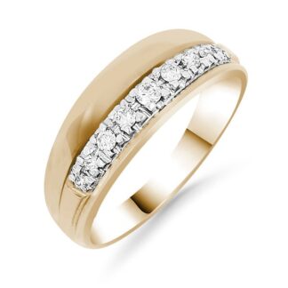 Silván timanttisormus 0,15ct, 14K keltakultaa, vihkisormukset