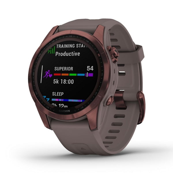 Garmin Fenix 7S Sapphire Solar, tumma pronssi ja harmaa ranneke 010-02539-29
