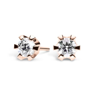 Silván Solitaire timanttikorvakorut 0,30ct, 14K rosekultaa, timanttikorut